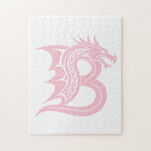 Drache gestalteter Buchstabe B, Drachenalphabet, M Puzzle