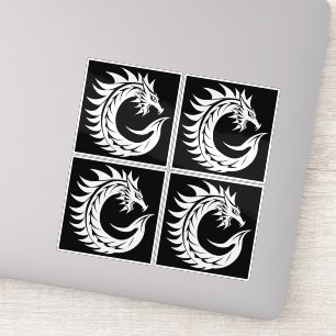 Drache gestalteter Buchstabe C, Drachenalphabet, M Aufkleber