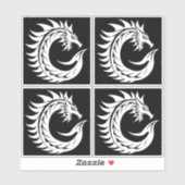 Drache gestalteter Buchstabe C, Drachenalphabet, M Aufkleber (Blatt)