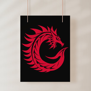Drache gestalteter Buchstabe C, Drachenalphabet, M Fotodruck