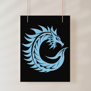 Drache gestalteter Buchstabe C, Drachenalphabet, M Fotodruck