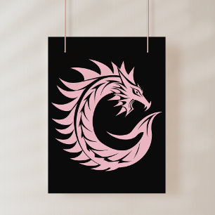 Drache gestalteter Buchstabe C, Drachenalphabet, M Fotodruck