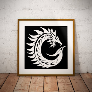 Drache gestalteter Buchstabe C, Drachenalphabet, M Fotodruck