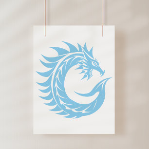 Drache gestalteter Buchstabe C, Drachenalphabet, M Fotodruck