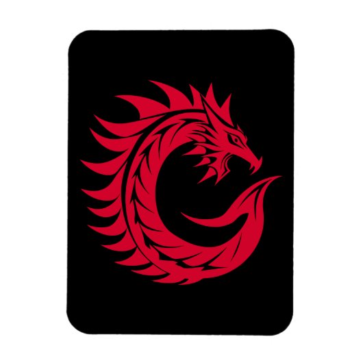 Drache gestalteter Buchstabe C, Drachenalphabet, M Magnet (Vertikal)