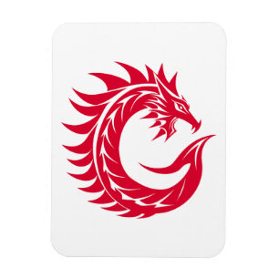 Drache gestalteter Buchstabe C, Drachenalphabet, M Magnet