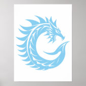 Drache gestalteter Buchstabe C, Drachenalphabet, M Poster (Vorne)