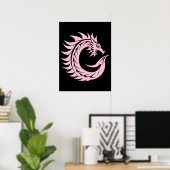 Drache gestalteter Buchstabe C, Drachenalphabet, M Poster (Heimbüro)