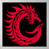 Drache gestalteter Buchstabe C, Drachenalphabet, M Poster (Vorne)