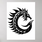 Drache gestalteter Buchstabe C, Drachenalphabet, M Poster (Vorne)