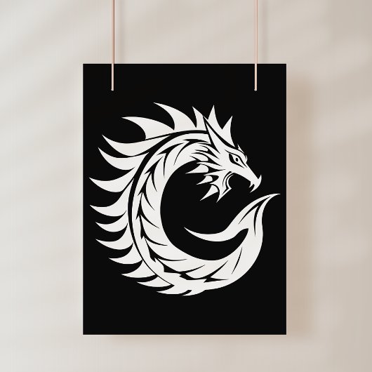 Drache gestalteter Buchstabe C, Drachenalphabet, M Poster