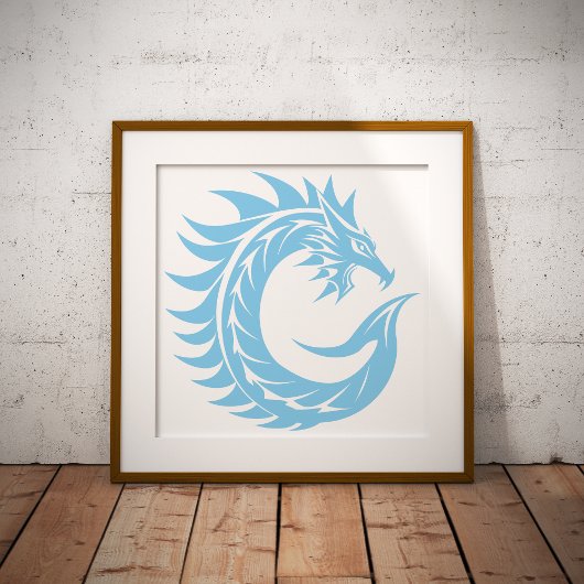 Drache gestalteter Buchstabe C, Drachenalphabet, M Poster