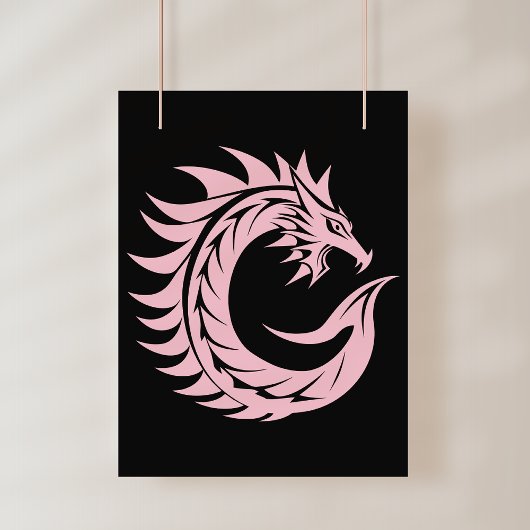 Drache gestalteter Buchstabe C, Drachenalphabet, M Poster