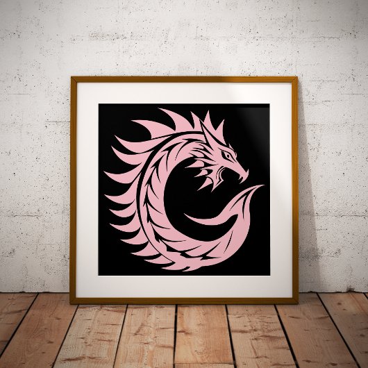 Drache gestalteter Buchstabe C, Drachenalphabet, M Poster