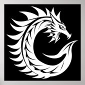 Drache gestalteter Buchstabe C, Drachenalphabet, M Poster (Vorne)