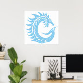 Drache gestalteter Buchstabe C, Drachenalphabet, M Poster (Heimbüro)