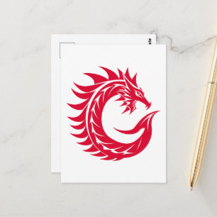 Drache gestalteter Buchstabe C, Drachenalphabet, M Postkarte