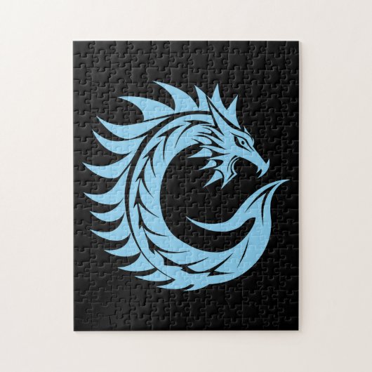 Drache gestalteter Buchstabe C, Drachenalphabet, M Puzzle (Vertikal)