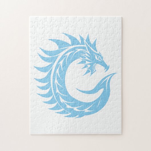Drache gestalteter Buchstabe C, Drachenalphabet, M Puzzle (Vertikal)
