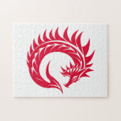 Drache gestalteter Buchstabe C, Drachenalphabet, M Puzzle (Horizontal)