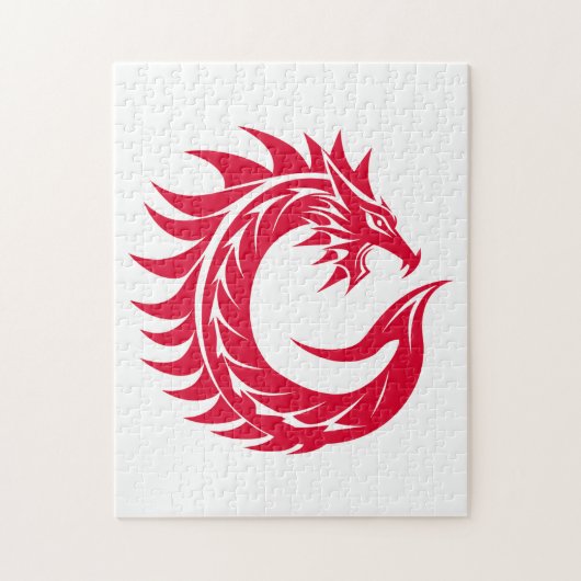 Drache gestalteter Buchstabe C, Drachenalphabet, M Puzzle (Vertikal)