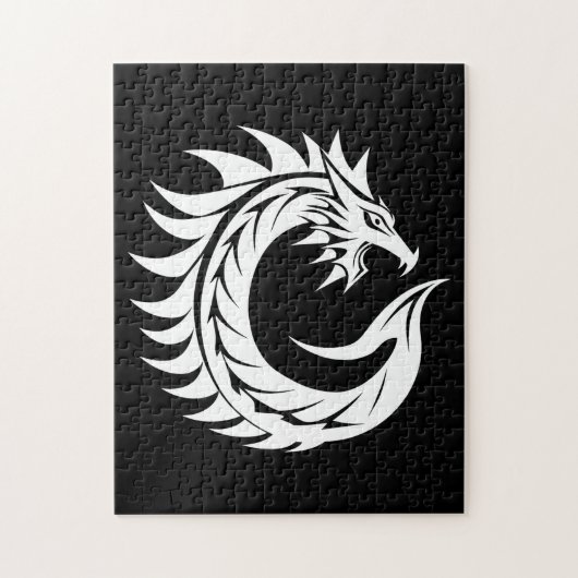 Drache gestalteter Buchstabe C, Drachenalphabet, M Puzzle (Vertikal)