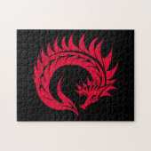 Drache gestalteter Buchstabe C, Drachenalphabet, M Puzzle (Horizontal)