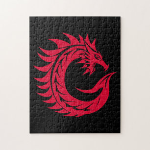 Drache gestalteter Buchstabe C, Drachenalphabet, M Puzzle