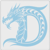 Drache gestalteter Buchstabe D, Drachenalphabet, M Aufkleber (Vorderseite)