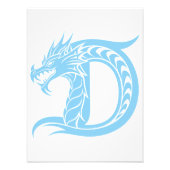 Drache gestalteter Buchstabe D, Drachenalphabet, M Fotodruck (Vorne)