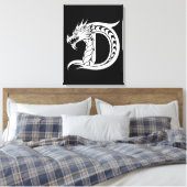 Drache gestalteter Buchstabe D, Drachenalphabet, M Leinwanddruck (Insitu (Schlafzimmer))