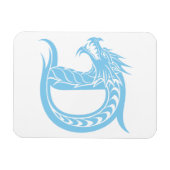 Drache gestalteter Buchstabe D, Drachenalphabet, M Magnet (Horizontal)