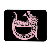 Drache gestalteter Buchstabe D, Drachenalphabet, M Magnet (Horizontal)