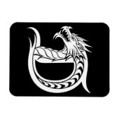 Drache gestalteter Buchstabe D, Drachenalphabet, M Magnet (Horizontal)