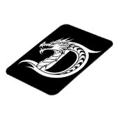 Drache gestalteter Buchstabe D, Drachenalphabet, M Magnet (Linke Seite)