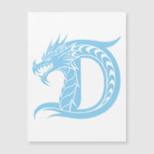 Drache gestalteter Buchstabe D, Drachenalphabet, M Magneteinladung (Vorderseite)