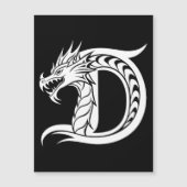 Drache gestalteter Buchstabe D, Drachenalphabet, M Magneteinladung (Vorderseite)