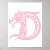 Drache gestalteter Buchstabe D, Drachenalphabet, M Poster (Vorne)