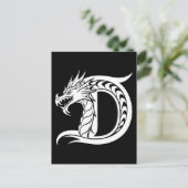 Drache gestalteter Buchstabe D, Drachenalphabet, M Postkarte (Stehend Vorderseite)