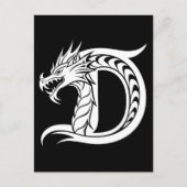 Drache gestalteter Buchstabe D, Drachenalphabet, M Postkarte (Vorderseite)