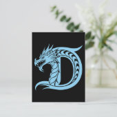 Drache gestalteter Buchstabe D, Drachenalphabet, M Postkarte (Stehend Vorderseite)