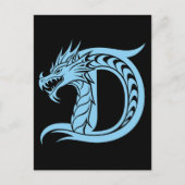 Drache gestalteter Buchstabe D, Drachenalphabet, M Postkarte (Vorderseite)