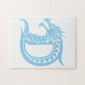Drache gestalteter Buchstabe D, Drachenalphabet, M Puzzle (Horizontal)