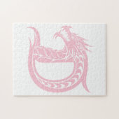 Drache gestalteter Buchstabe D, Drachenalphabet, M Puzzle (Horizontal)