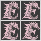 Drache gestalteter Buchstabe E, Drachenalphabet, M Aufkleber (Vorderseite)
