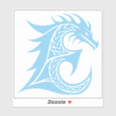 Drache gestalteter Buchstabe E, Drachenalphabet, M Aufkleber (Blatt)