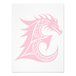 Drache gestalteter Buchstabe E, Drachenalphabet, M Fotodruck