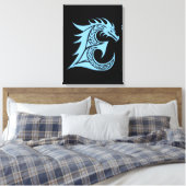 Drache gestalteter Buchstabe E, Drachenalphabet, M Leinwanddruck (Insitu (Schlafzimmer))
