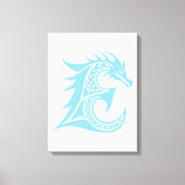 Drache gestalteter Buchstabe E, Drachenalphabet, M Leinwanddruck (Vorderseite)