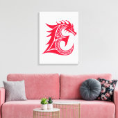 Drache gestalteter Buchstabe E, Drachenalphabet, M Leinwanddruck (Insitu (Wohnzimmer))
